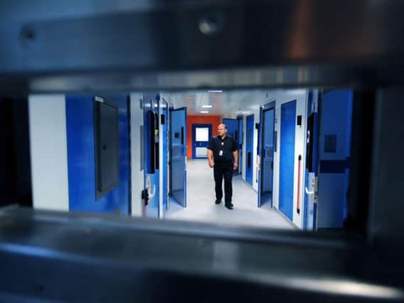 The custody suite at West Yorkshire Police's Leeds headquarters in Elland Road, which have had to be closed pending urgent repairs.