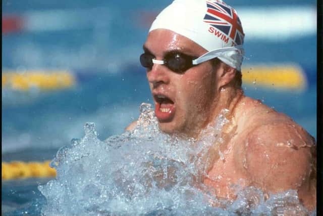 Swimmer Adrian Moorhouse.