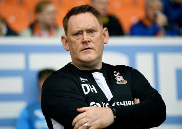 New Bradford head coach David Hopkin takes charge off his first match (Picture: Jonathan Gawthorpe)