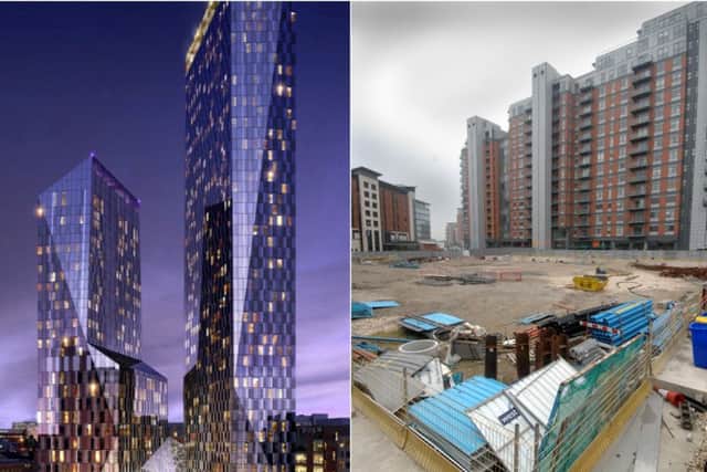 Plans to build two major skyscrapers in Leeds were stopped by the financial crisis.