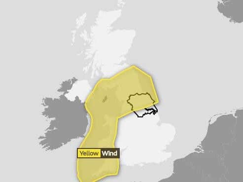 Experts have issued a weather warning for large parts of Yorkshire, with strong gales set to batter the region as Storm Helene makes its way across the country.