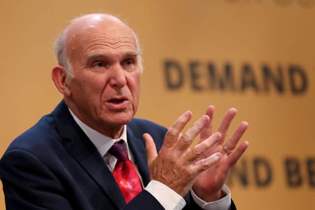 Lib Dem leader Sir Vince Cable at his party's conference in Brighton this week.