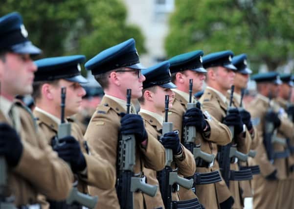 The regiment on parade in Millennium Square
Picture by Gerard Binks Photography