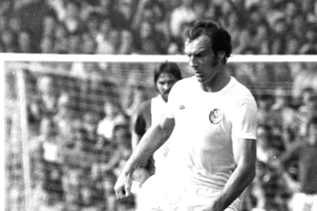 Leeds United's Paul Madeley in action.
