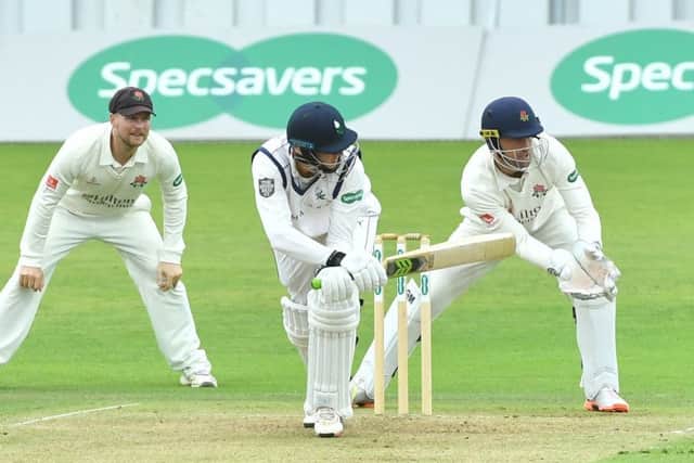 Tom Kohler-Cadmore hits out during last week's Roses clash at Headingley. Picture by Simon Wilkinson/SWpix.com