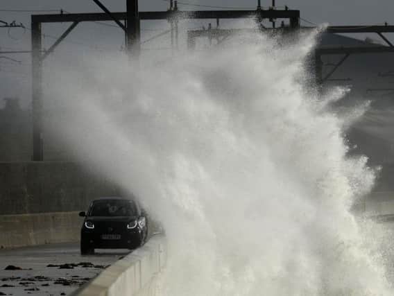 Storm Ali batters the town of Saltcoats, Ayrshire, Scotland.