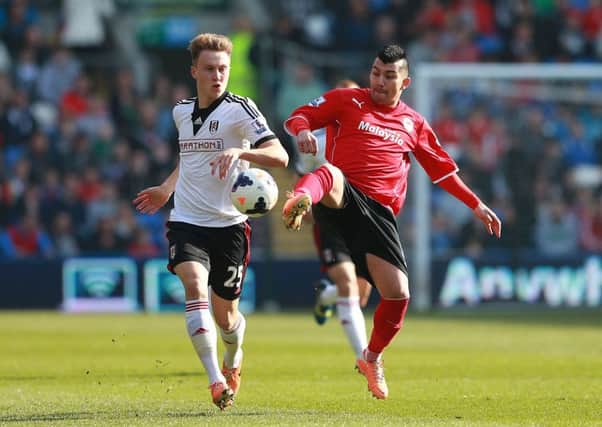 Cauley Woodrow, in action for Fulham against Cardiff City. Picture: David Davies/PA