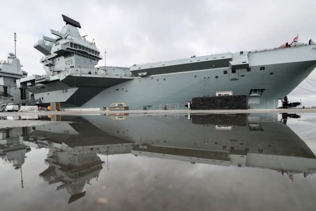 The new aircraft carrier HMS Queen Elizabeth.