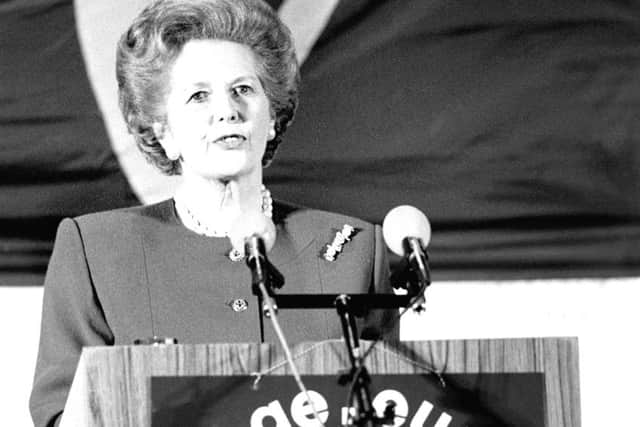 Margaret Thatcher delivering her infamous Bruges Speech exactly 30 years ago.