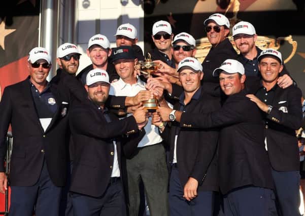 HOLDERS: The United States regained the Ryder Cup for the first time since 2008 with a convincing 17-11 victory over Europe at Hazeltine. Picture: David Davies/PA.