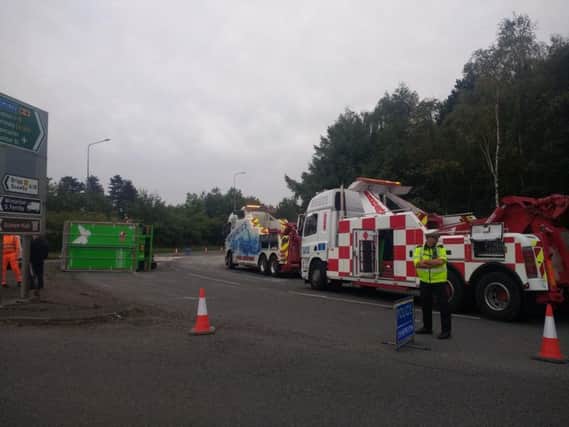 The scene on the A18. Photo: Humberside Police