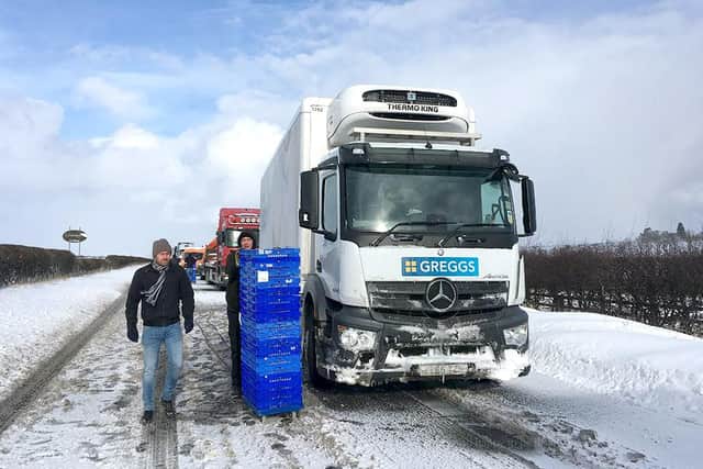 This Greggs driver gave out free pasties to people stuck on the motorway