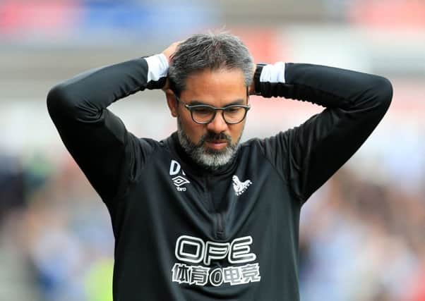 Frustrated: Huddersfield Town head coach David Wagner.