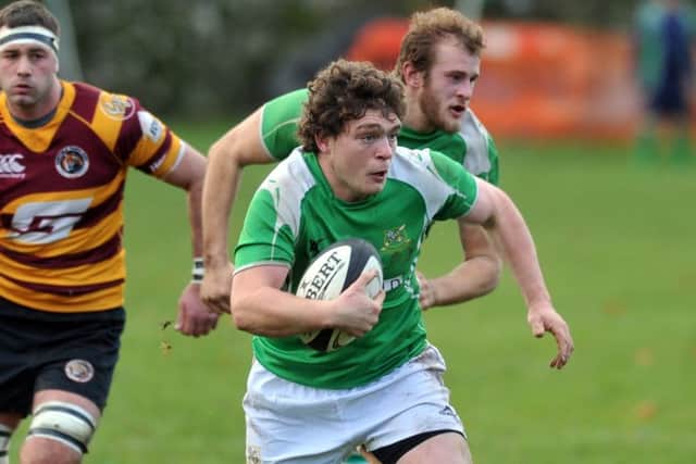 Wharfedale's Dan Stockdale scored a try but it couldn't prevent defeat to Otley. Picture Tony Johnson.