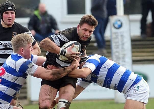 Otley's Oliver Goss scored Otley in their narrow 16-14 win over Wharfedale. Picture: Simon Hulme