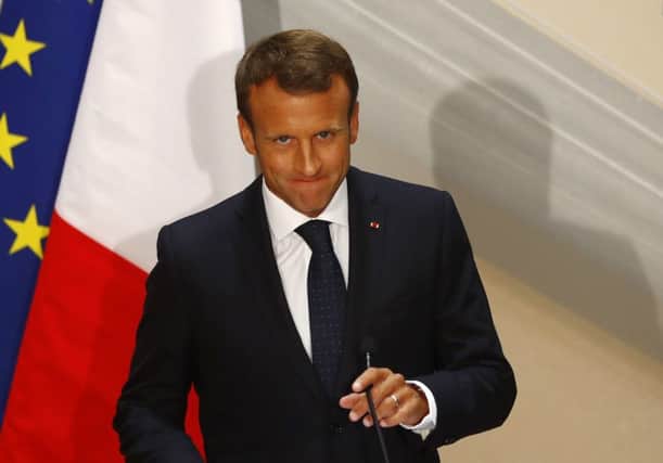 French president Emmanuel Macron, speaking at the Salzburg summit where he accused Brexiteers of being liars.