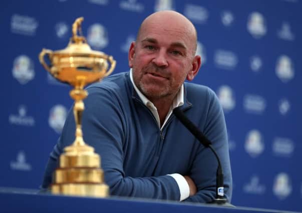 Europe captain Thomas Bjorn talks to the media ahead of the Ryder Cup starting in Paris on Friday (Picture: David Davies/PA Wire).