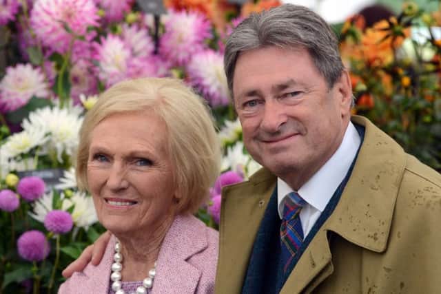 Alan pictured with Mary Berry at the RHS Chatsworth Flower Show last year. (JPress).
