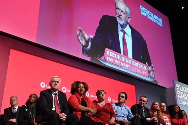 The Shadow Cabinet listen to Jeremy Corbyn's party conference speech.