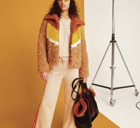 Faux fur coat and wide track pants, coming soon to River Island.