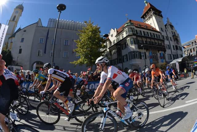 Yorkshire's Sam Watson at the start line of the junior men's road race start in Innsbruck at the 2018 UCI Road World Championships. 
(Picture: Bruce Rollinson)