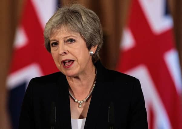 Prime Minister Theresa May speaking in Downing Street in the aftermath of the Salzburg summit, saying that the EU must respect the UK in Brexit talks. PRESS ASSOCIATION