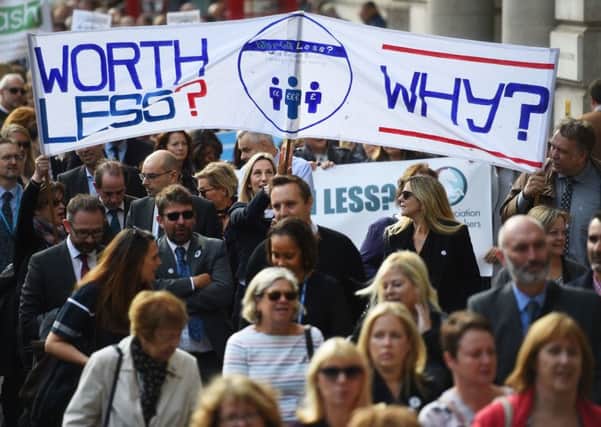 Headteachers marched on Parliament, and Downing Street, in protest over education budgets.
