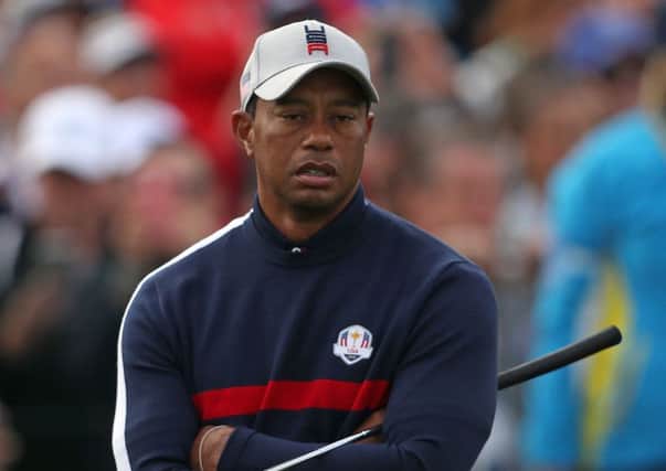Tiger Woods lost 3&1 alongside Patrick Reed in the morning fourballs in Paris (Picture: David Davies/PA Wire).