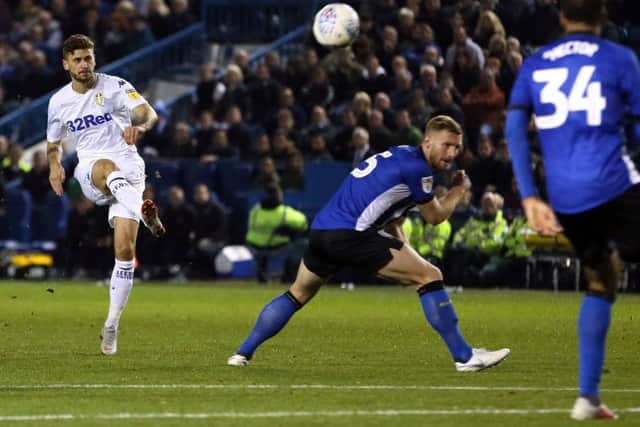 Klich into gear: Leeds Uniteds Mateusz Klich scores a superb goal to level after Sheffield Wednesday had gone ahead with an equally fine finish from Adam Reach (Picture: Richard Sellers/PA Wire).
