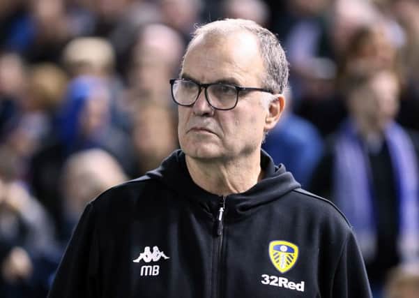 Leeds United manager Marcelo Bielsa at Hillsborough on Friday night. Picture: Richard Sellers/PA