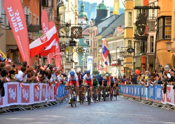 The 2018 UCI World Cycling Championships in Innsbruck - the U23 Mens Race pass through Innsbruck old town.
 (Picture: Bruce Rollinson)