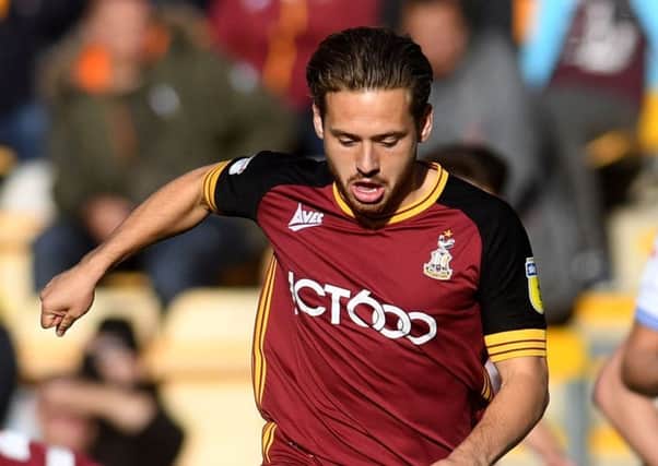 Jack Payne ensured victory for Bradford City at AFC Wimbledon with a penalty (Picture: James Hardisty).