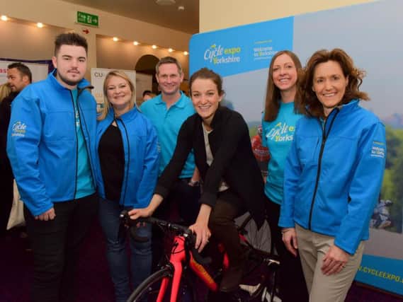 The Cycle Expo Yorkshire team with cycling star, Lizzie Deignan and XSEM's, Charlotte Scouler (second from right).