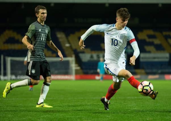 Mason Mount, seen playing for England Under-19s in Mansfield last September, is one of three new faces in Gareth Southgates senior England squad (Picture: James Williamson).