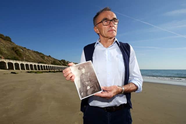 Filmmaker Danny Boyle holds a photograph of Private Walter Bleakley, who was from the same street where Danny went to school, as he announces plans for his Armistice Day commission for 14-18 NOW, the UK's arts programme for the First World War centenary.