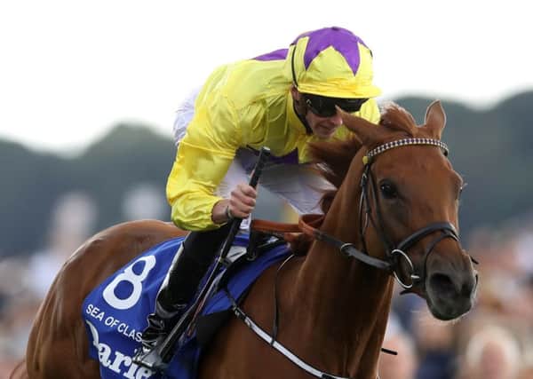 Sea of Class and James Doyle, pictured winning the Yorkshire Oaks.