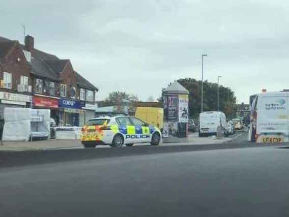 Police cordon in place after 22-year-old man stabbed in Leeds PIC: Simon Pinder