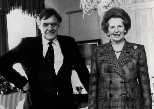Sir Bernard Ingham with Lady Thatcher.