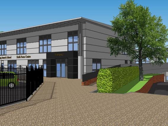 Concept drawings of the new sixth form building at King James's School in Knaresborough