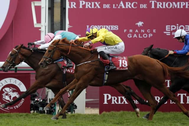 Frankie Dettori and Enable just held the James Doyle-ridden Sea Of Class in the Prix de l'Arc de Triomphe.