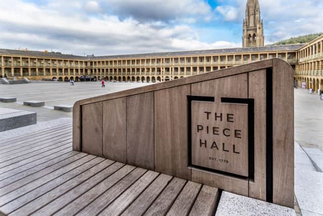 Date:3rd October 2018.
Picture James Hardisty.
A new book from Historic England that involves the Piece Hall in Halifax. ItÃ¢Â¬"s one of 12 Yorkshire places that feature in A History of England in 100 Places. Pictured Piece Hall, Halifax.