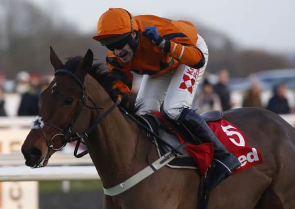 Thistlecrack and Tom Scudamore won the 2016 King George Chase at Kempton. Next month's Charlie Hall Chase at Wetherby is the comeback target.