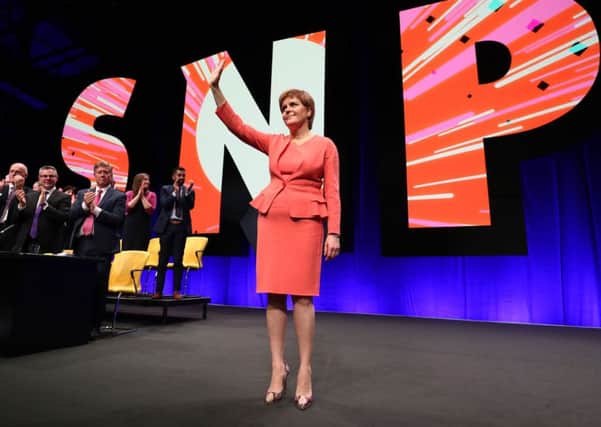 First Minister Nicola Sturgeon at the SNP conference.