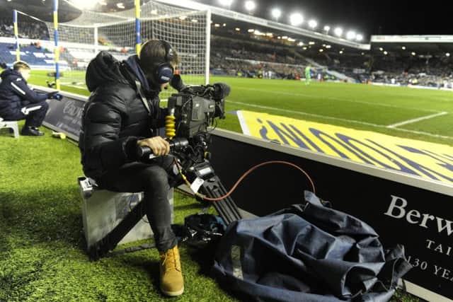 Sky Sports TV camera at Elland Road. (Picture: Bruce Rollinson)