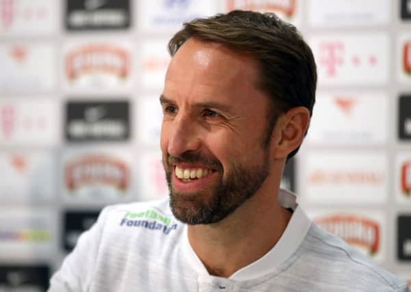 England manager Gareth Southgate talks to the media at Stadion HNK Rijeka (Picture: Tim Goode/PA Wire).
