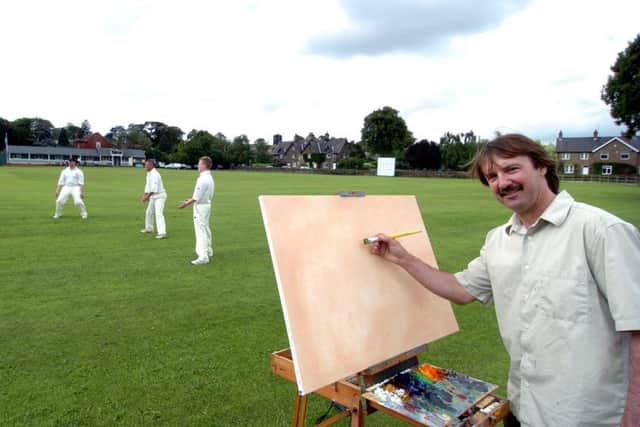Artist and former England wicketkeeper Jack Russell at West Bretton Cricket Club.