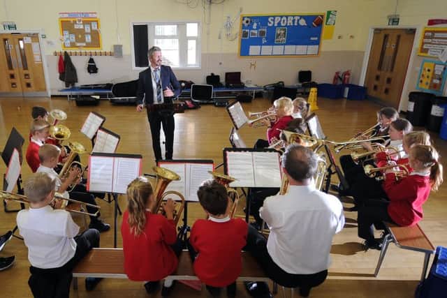 The Brass Band at Foxhill Primary School, Queensbury .Picture by Simon Hulme