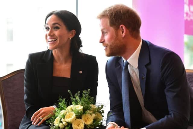 Prince Harry and Meghan attending a children's charity award earlier this year.
