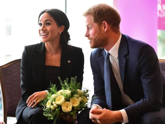 Prince Harry and Meghan attending a children's charity award earlier this year.
