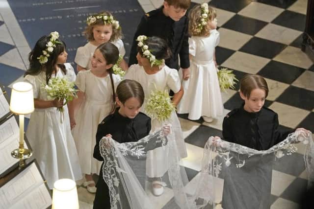 Meghan is godmother to two children, Remi and Rylan, who were flower girls at her wedding to Prince Harry. Pic credit: Owen Humphreys/PA Wire